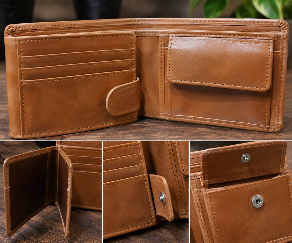 Crown Fold — Premium Leather Wallet