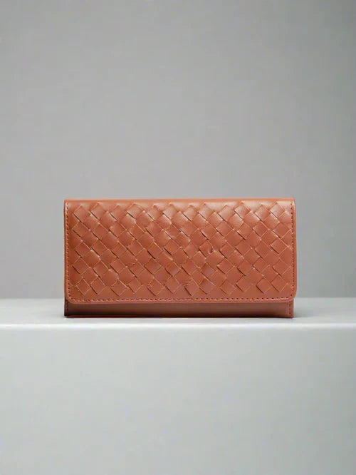 Aria Luxe leather clutch and wallet, front view