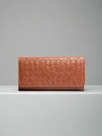 Aria Luxe leather clutch and wallet, front view