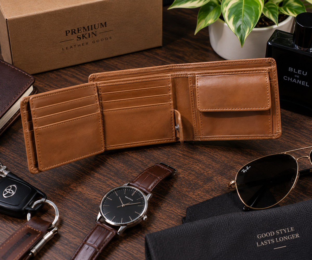 Crown Fold — Premium Leather Wallet