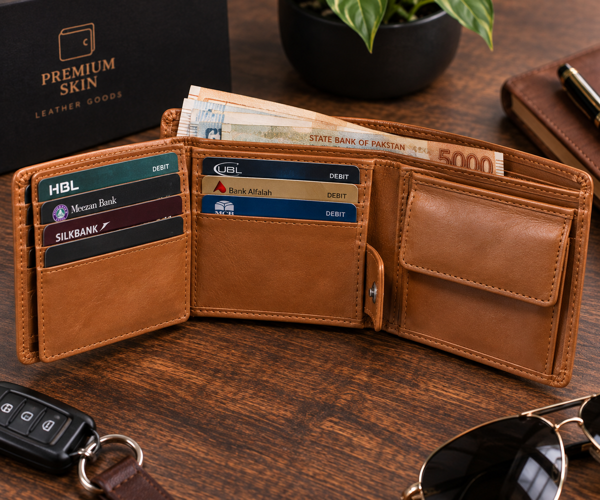 Crown Fold — Premium Leather Wallet