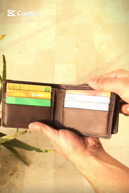 Vintage Trifold Double Wallet Deep Brown