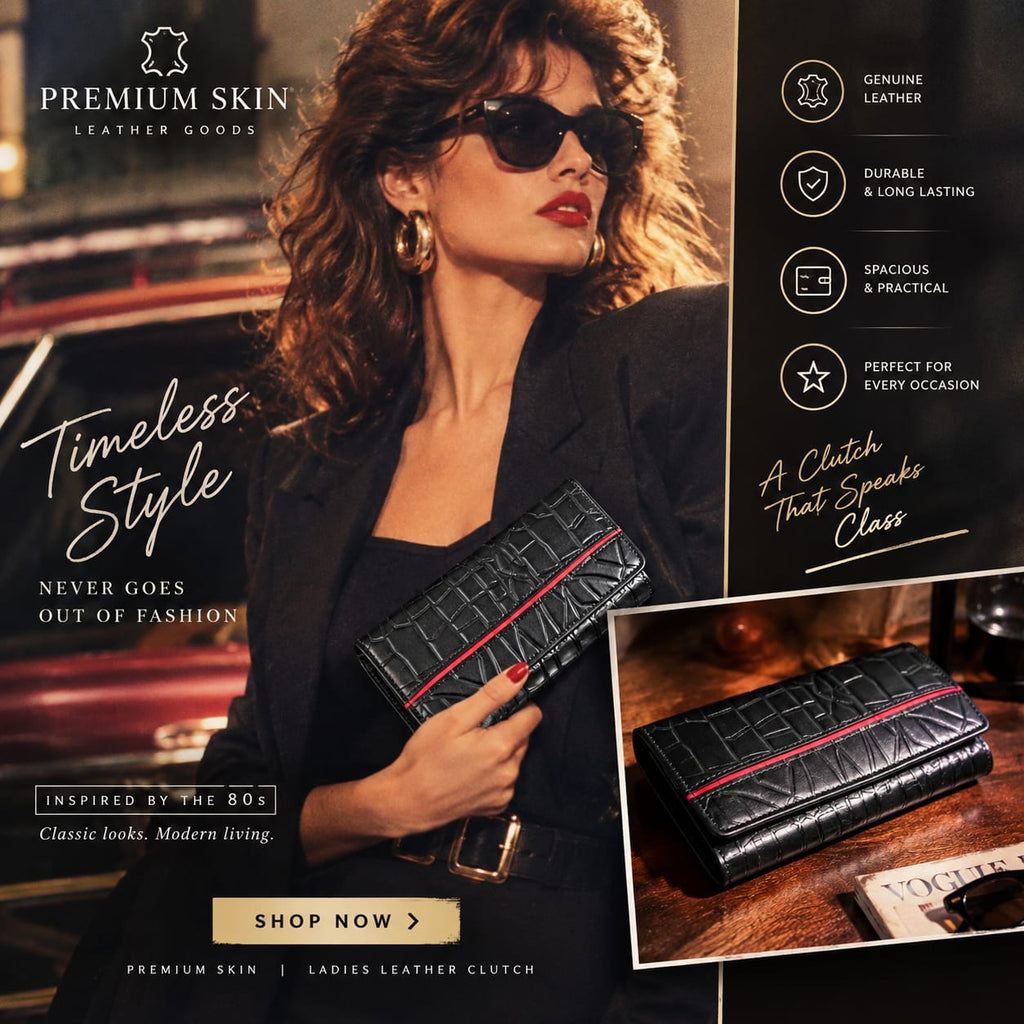 LuxeDiva — Premium Leather Ladies Clutch