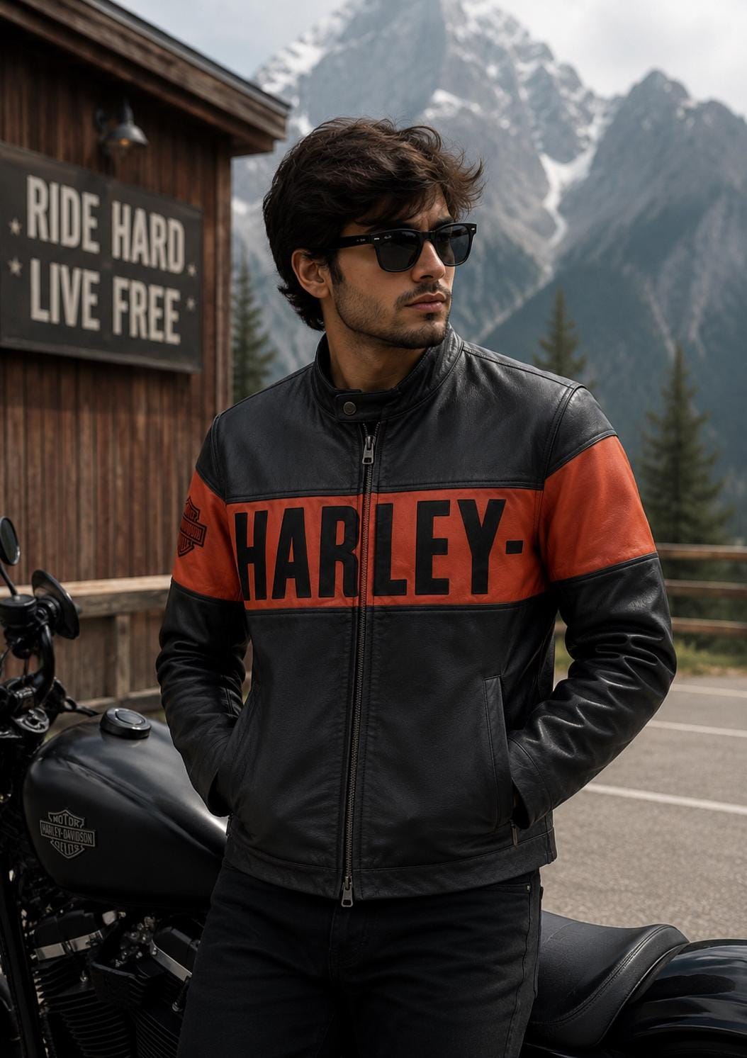 Vintage Black Leather Biker Jacket for Men, Classic Motorcycle Jacket, Handmade Genuine Leather Jacket, Retro Rider Coat, Cafe Racer Style
