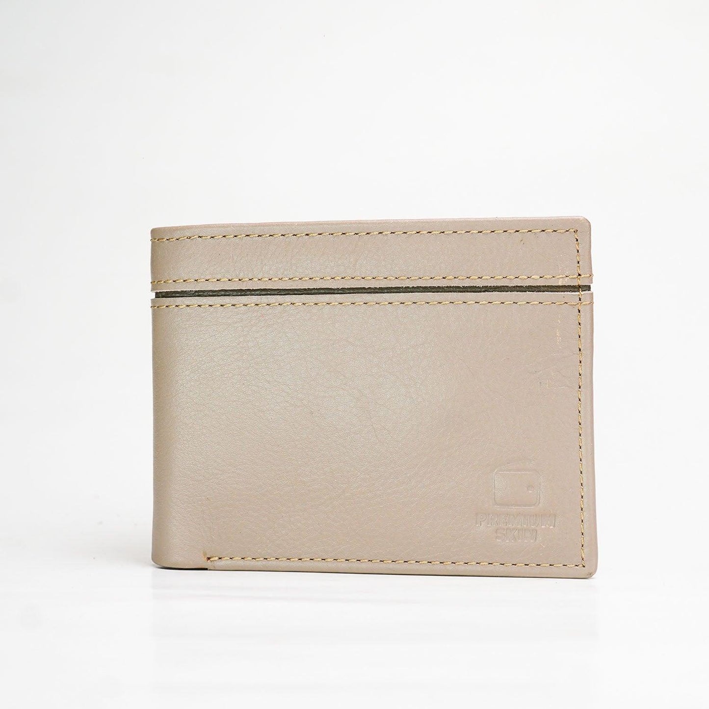 MonoChic Leather Wallet [Cream] - The Premium Skinmens wallet