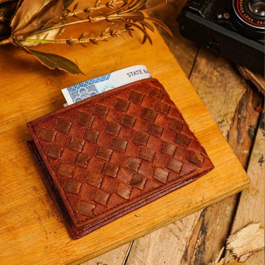 Moscow Handymade Leather Wallet [Brown] - The Premium Skinmens wallet