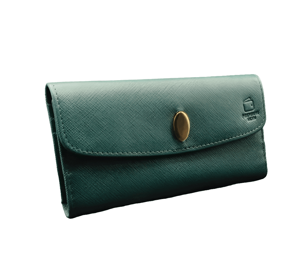 Myosotis flower leather clutch. - The Premium Skin