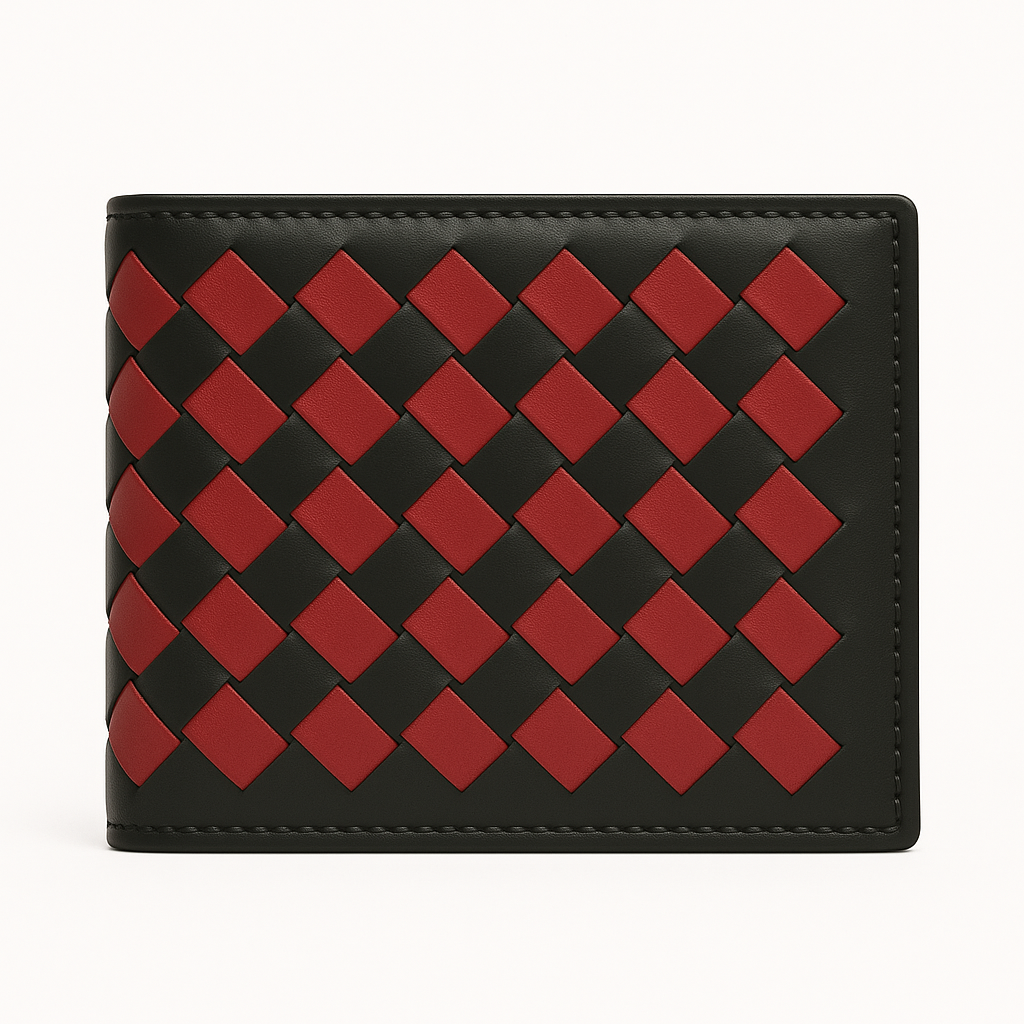 Moscow Handmade Leather Wallet – Black & Red