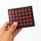 Moscow Handmade Leather Wallet – Black & Red